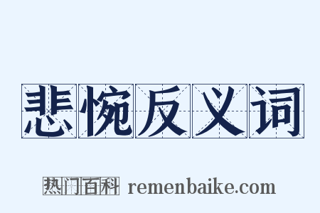 悲惋反义词是什么意思的图片